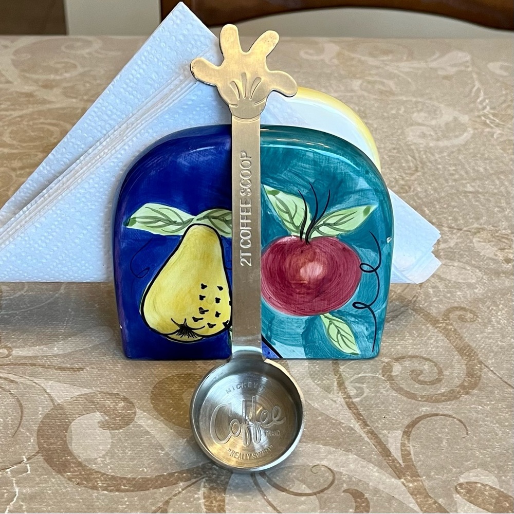 Disney Parks Mickey Mouse 2T Coffee Scoop Spoon “Theme Perks“